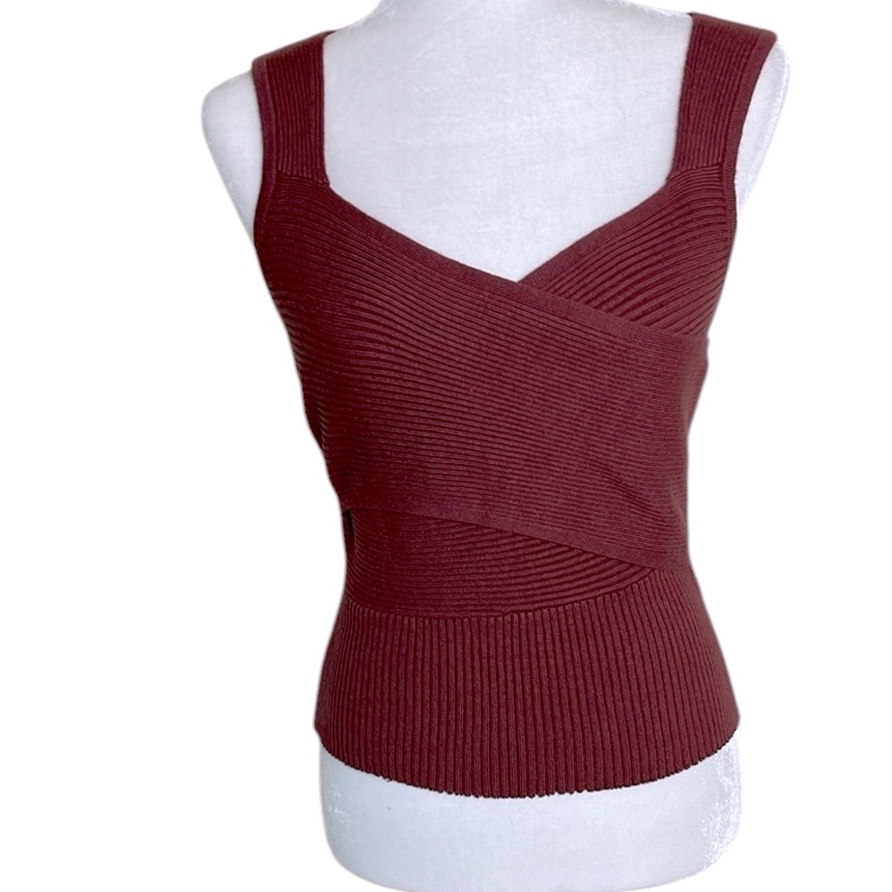 Abercrombie & Fitch Soft A & F Sleeveless Square Neck Crossover Sweater Sz S